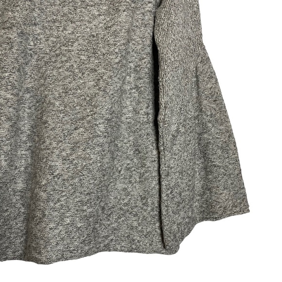 Two by Vince Camuto V Neck Long Raglan Bell Sleeve Knit Sweater Heather Gray XL - Picture 12 of 16